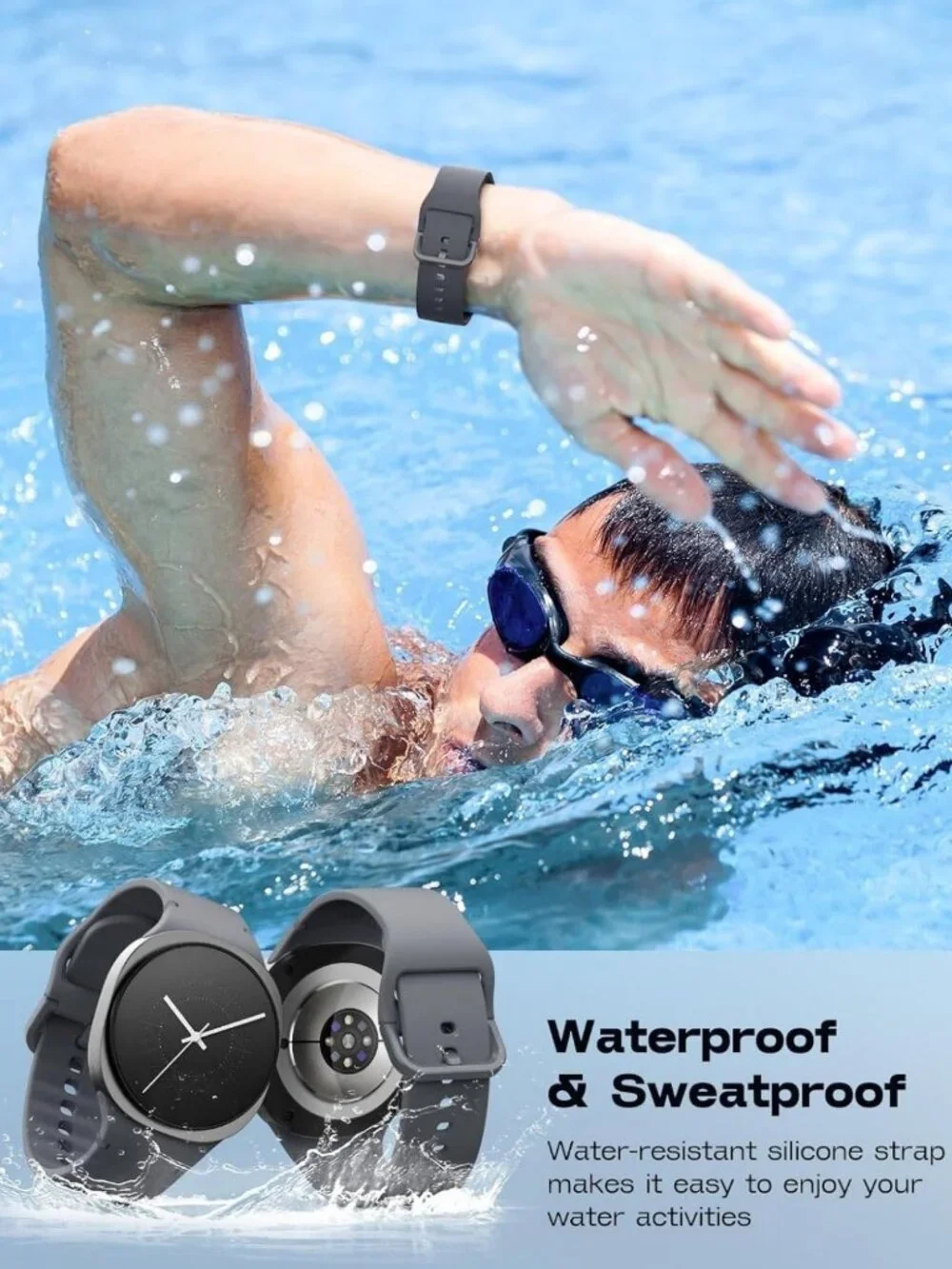 6 Pack Soft Silicone Sport Bands for Galaxy Watch 8 & Classic, No Gap, Unisex